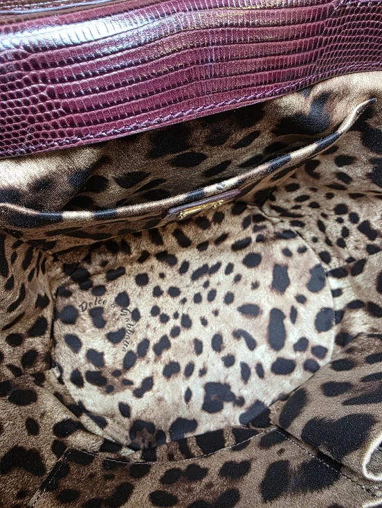 Dolce And Gabbana Lizard Straw Shoulder Bag Structured Raffia Basket Purse - Picture 9 of 11